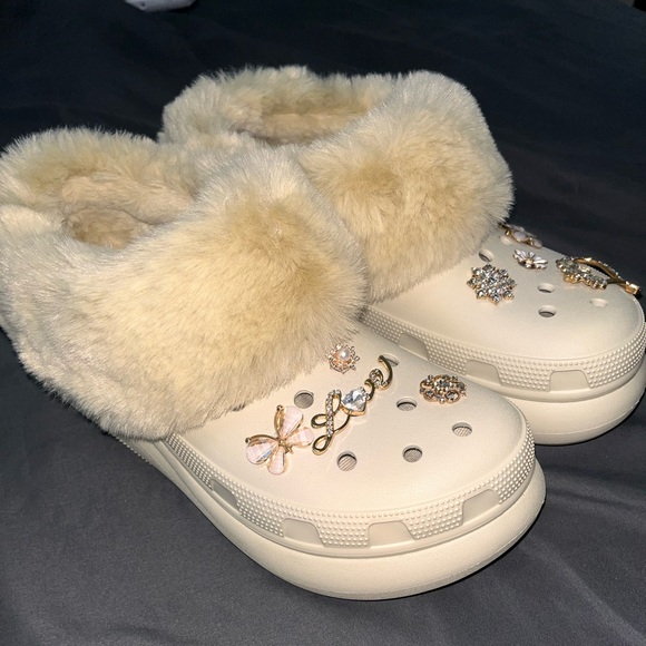 Never Worn CROCS Furever Crush Clogs with Rhinestone Jibbitz - Picture 2 of 8